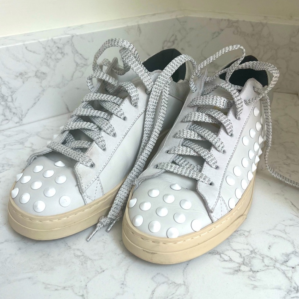 P448 white studded sneaker size 38